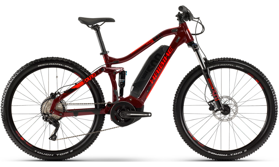 Фотография Электровелосипед Haibike SDURO FullSeven Life 1.0 500Wh 27,5" (2020) 2020, размер M, бордовый